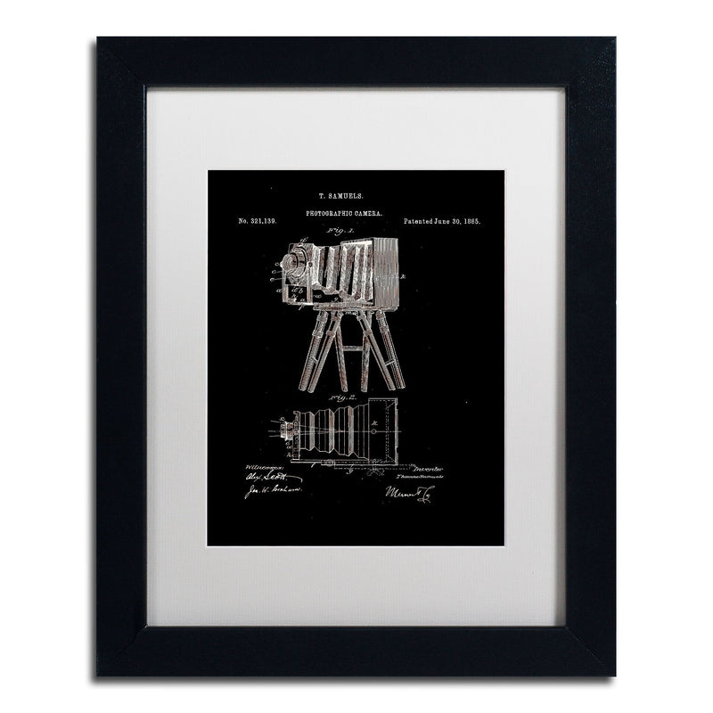 Trademark Fine Art ''Photographic Camera 1885 Black'' by Claire Doherty 11" x 14" White Matted Black Frame (CDO0016-B1114MF)