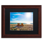 Trademark Fine Art ''Florida Beach Chair'' by Preston 11" x 14" Black Matted Wood Frame (EM0517-W1114BMF)