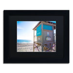 Trademark Fine Art ''Florida Beach Guard'' by Preston 11" x 14" Black Matted Black Frame (EM0520-B1114BMF)