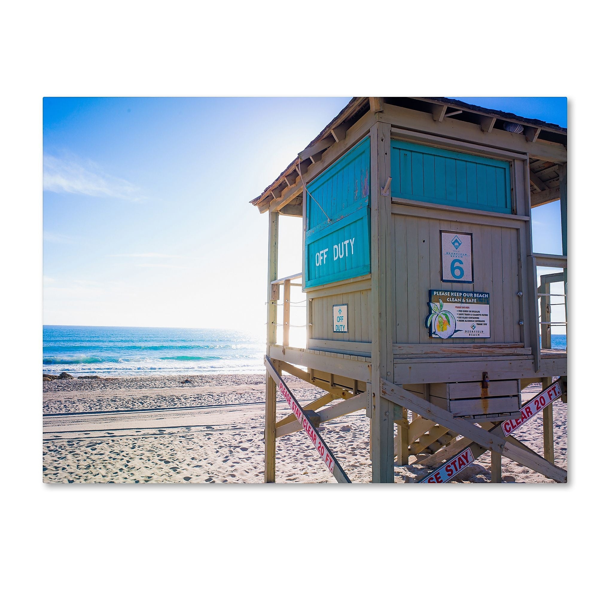 Trademark Fine Art ''Florida Beach Guard'' by Preston 35" x 47" Canvas Art (EM0520-C3547GG)