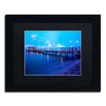 Trademark Fine Art ''Florida Pier'' by Preston 11" x 14" Black Matted Black Frame (EM0527-B1114BMF)