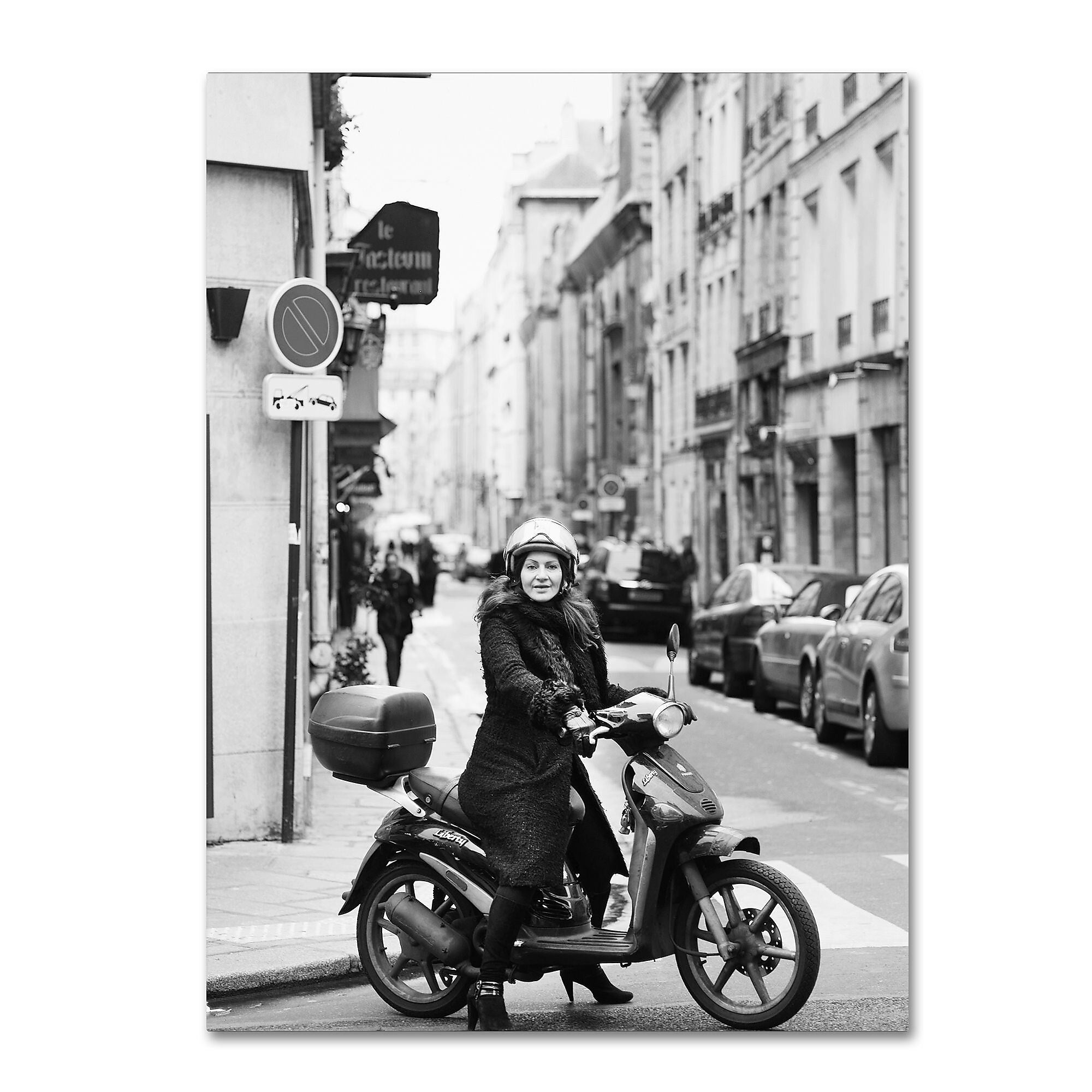 Trademark Fine Art ''Lady in Paris'' by Preston 35" x 47" Canvas Art (EM0540-C3547GG)