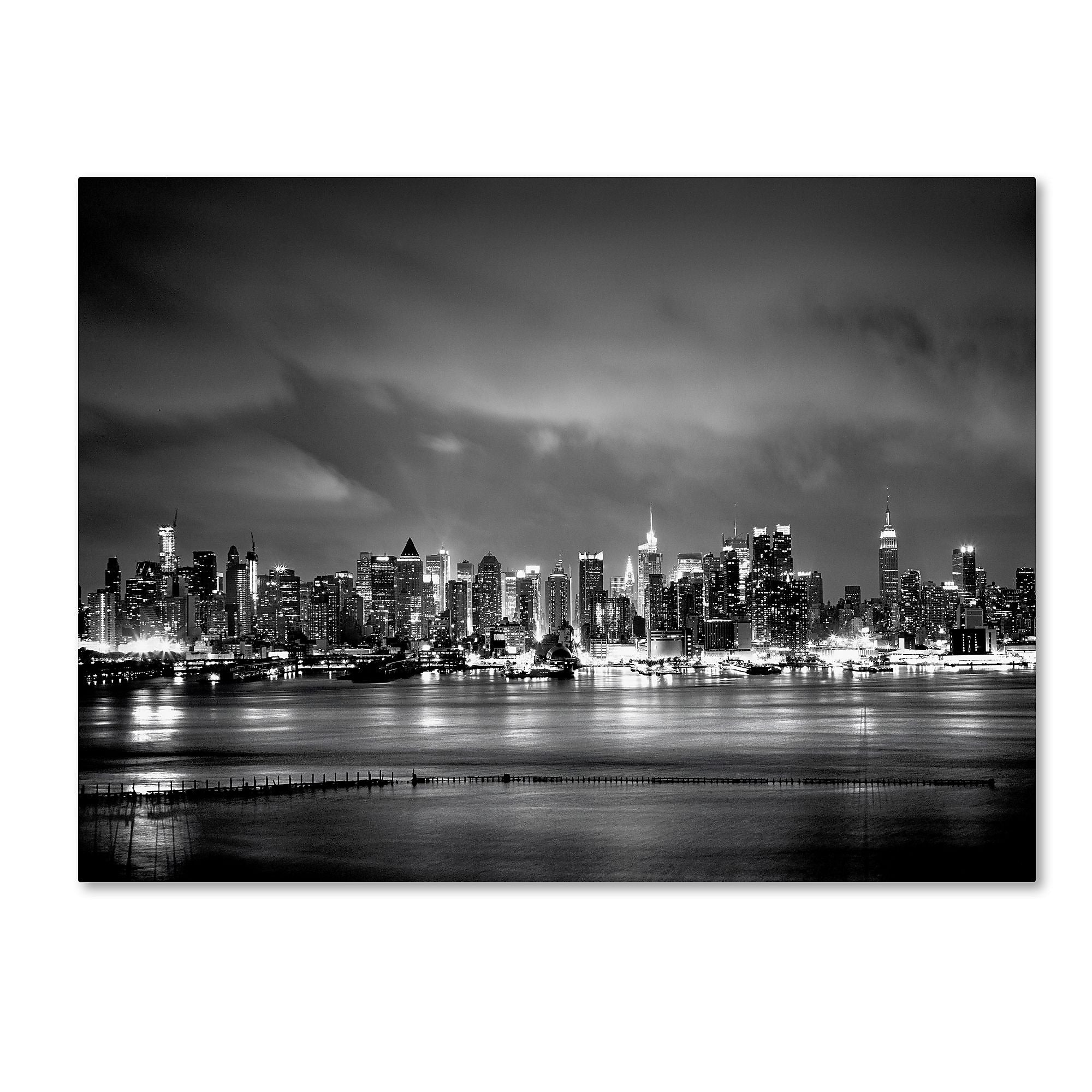 Trademark Fine Art ''New York Skyline'' by Preston 35" x 47" Canvas Art (EM0546-C3547GG)