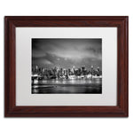 Trademark Fine Art ''New York Skyline'' by Preston 11" x 14" White Matted Wood Frame (EM0546-W1114MF)