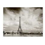 Trademark Fine Art ''Paris Eiffel Tower and Man'' by Preston 35" x 47" Canvas Art (EM0551-C3547GG)