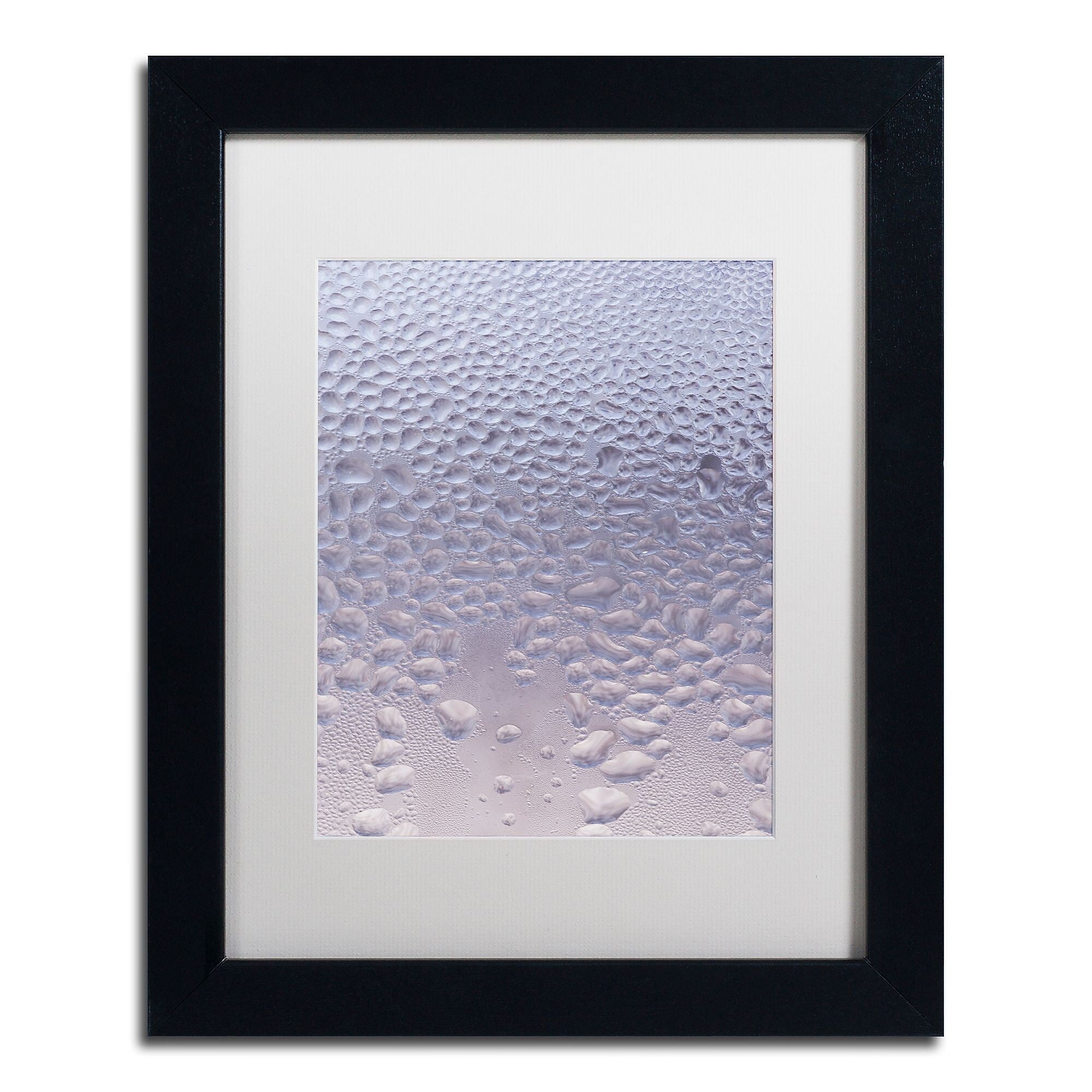 Trademark Fine Art ''Condensation on a Cold Window'' by Kurt Shaffer 11" x 14" White Matted Black Frame (KS01066-B1114MF)