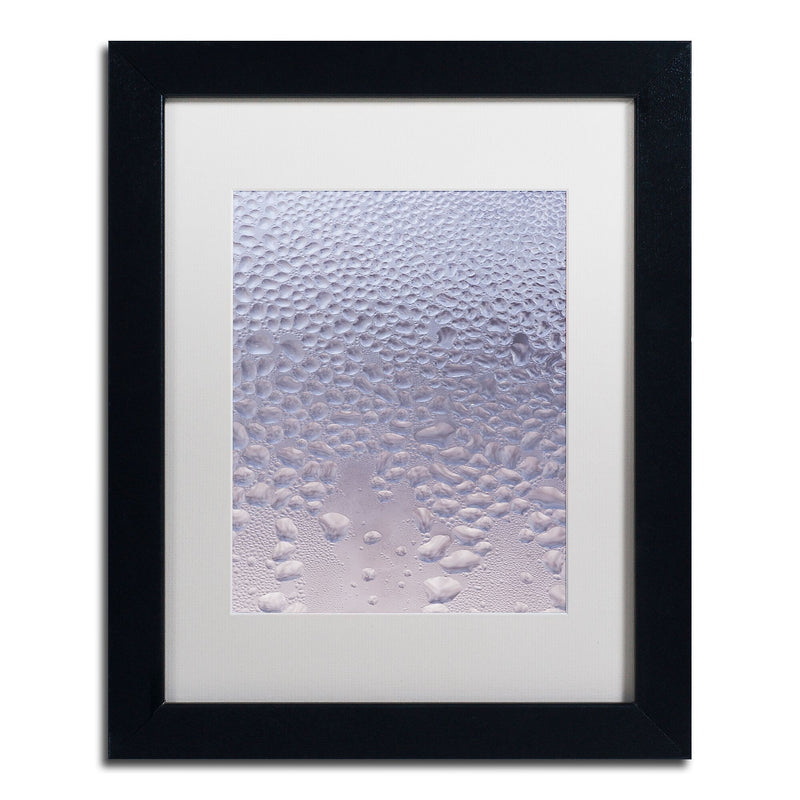 Trademark Fine Art ''Condensation on a Cold Window'' by Kurt Shaffer 11" x 14" White Matted Black Frame (KS01066-B1114MF)