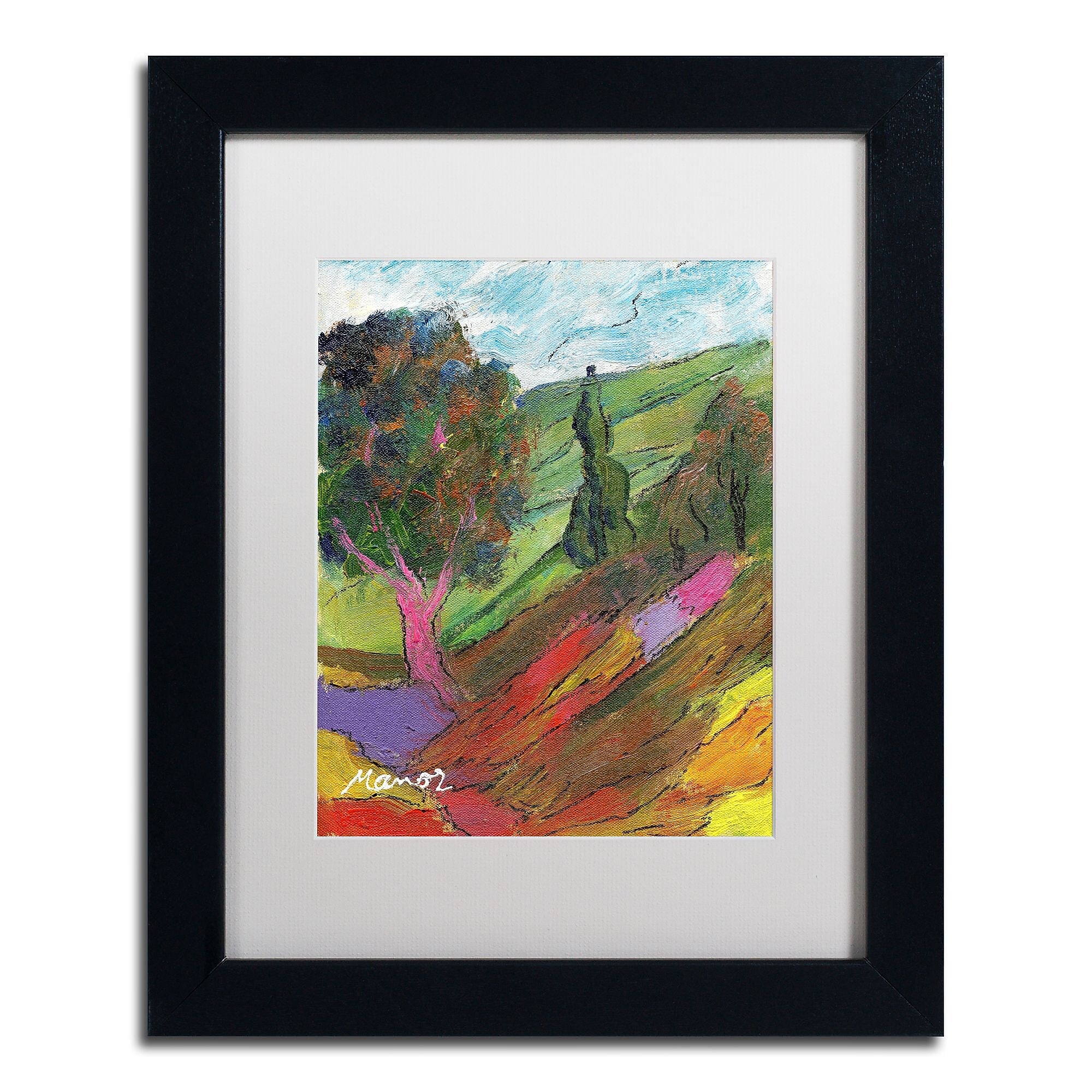 Trademark Fine Art ''Untouched Hillside'' by Manor Shadian 11" x 14" White Matted Black Frame (MA0610-B1114MF)