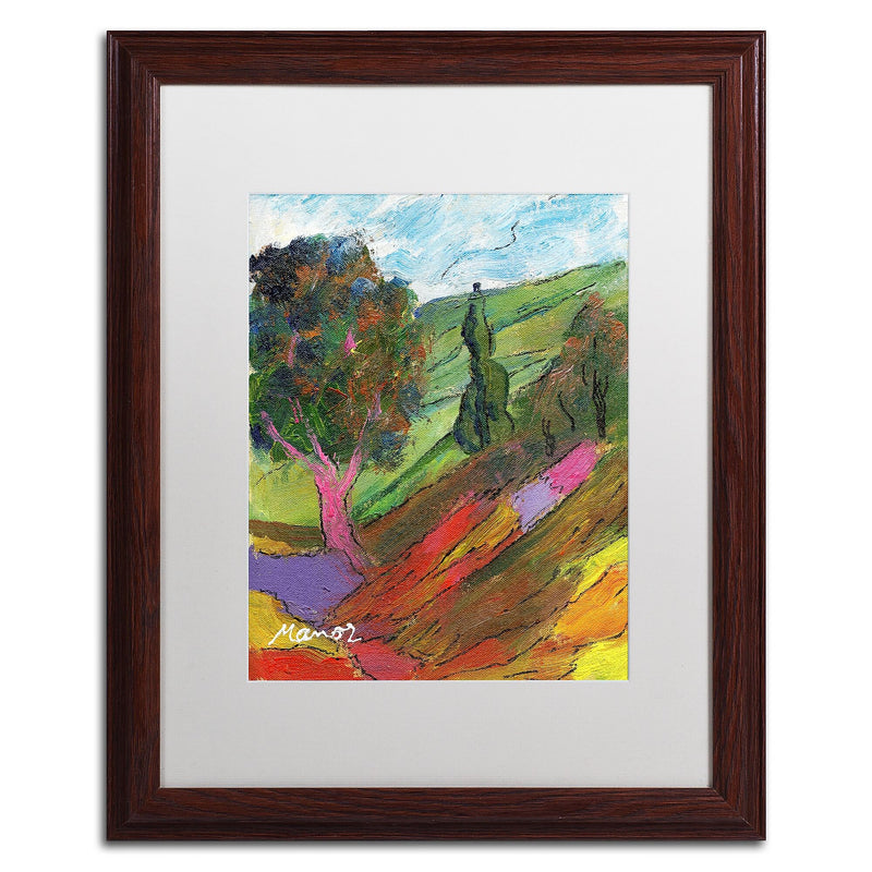Trademark Fine Art ''Untouched Hillside'' by Manor Shadian 16" x 20" White Matted Wood Frame (MA0610-W1620MF)
