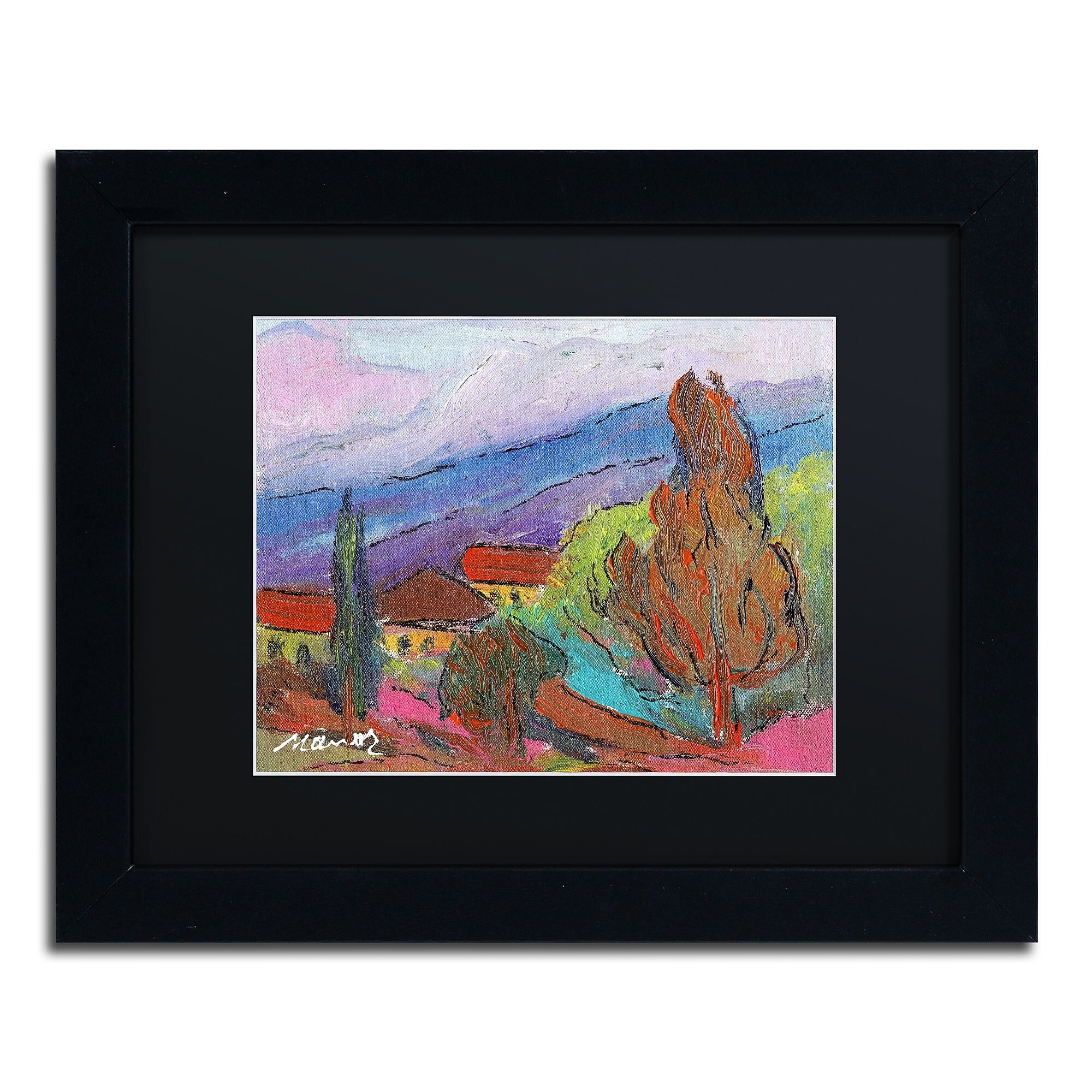 Trademark Fine Art ''Summer Blush'' by Manor Shadian 11" x 14" Black Matted Black Frame (MA0611-B1114BMF)