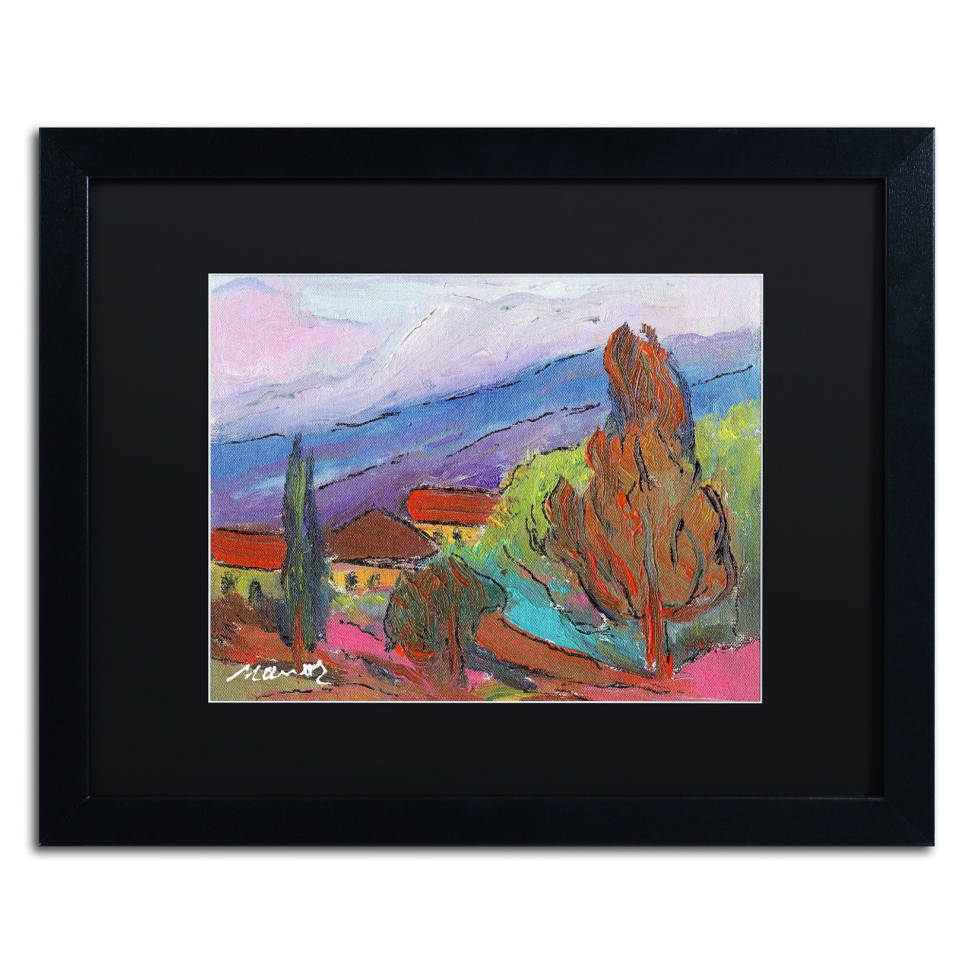 Trademark Fine Art ''Summer Blush'' by Manor Shadian 16" x 20" Black Matted Black Frame (MA0611-B1620BMF)