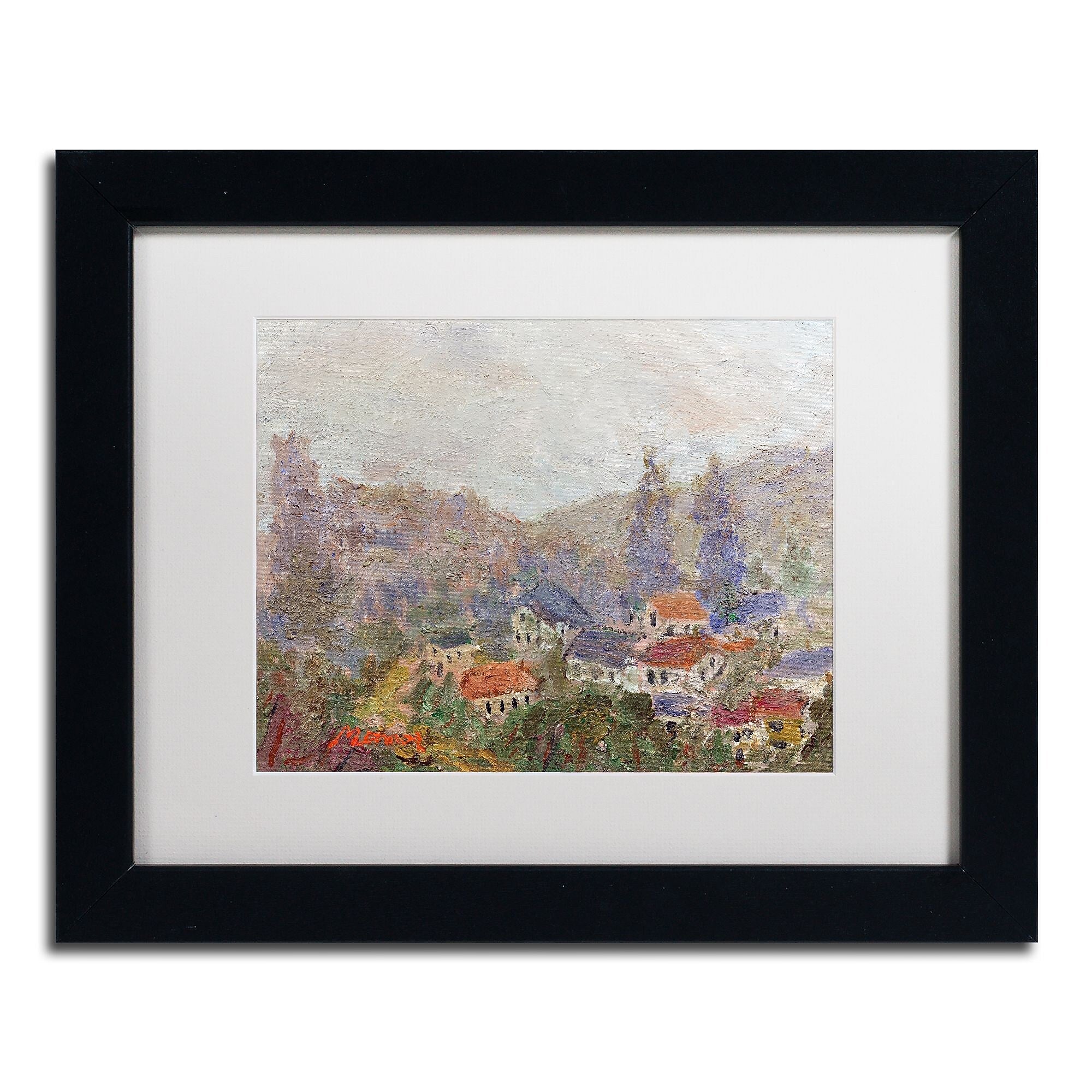 Trademark Fine Art ''Misty Morning'' by Manor Shadian 11" x 14" White Matted Black Frame (MA0614-B1114MF)