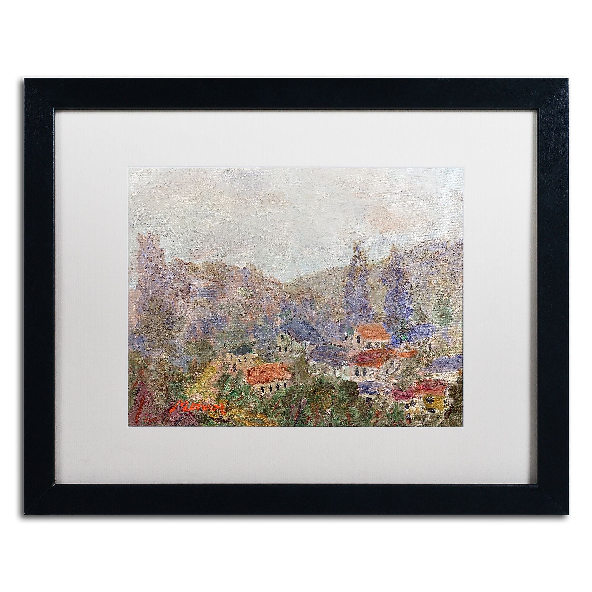 Trademark Fine Art ''Misty Morning'' by Manor Shadian 16" x 20" White Matted Black Frame (MA0614-B1620MF)