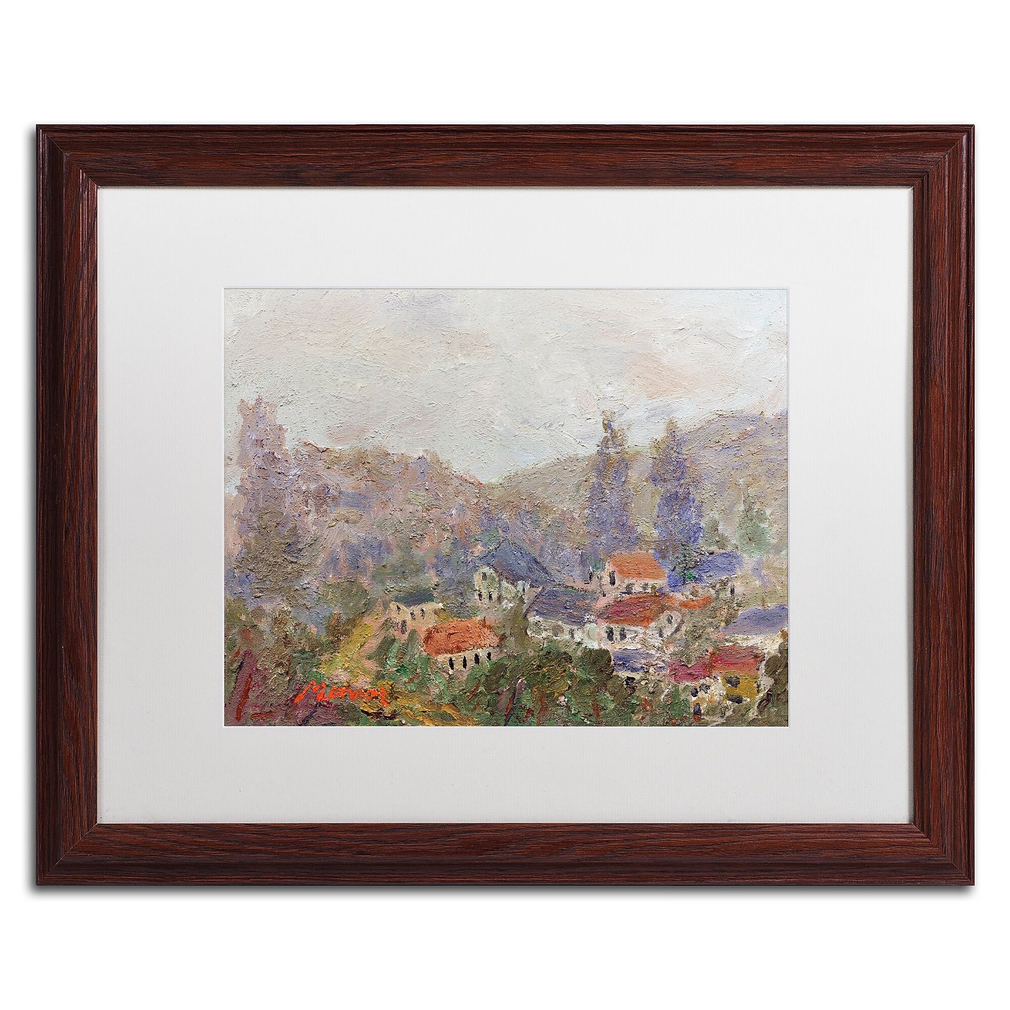 Trademark Fine Art ''Misty Morning'' by Manor Shadian 16" x 20" White Matted Wood Frame (MA0614-W1620MF)