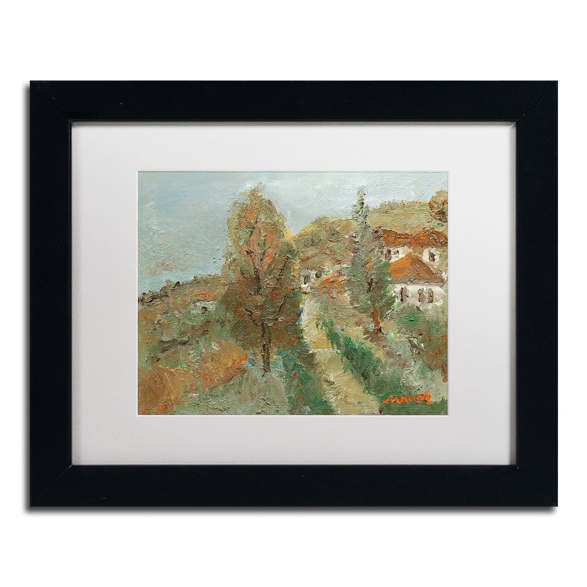 Trademark Fine Art ''Last Days of Fall'' by Manor Shadian 11" x 14" White Matted Black Frame (MA0615-B1114MF)