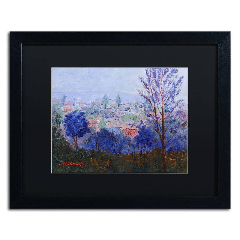 Trademark Fine Art ''Mystic Town'' by Manor Shadian 16" x 20" Black Matted Black Frame (MA0616-B1620BMF)
