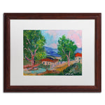 Trademark Fine Art ''Tree Valley'' by Manor Shadian 16" x 20" White Matted Wood Frame (MA0618-W1620MF)