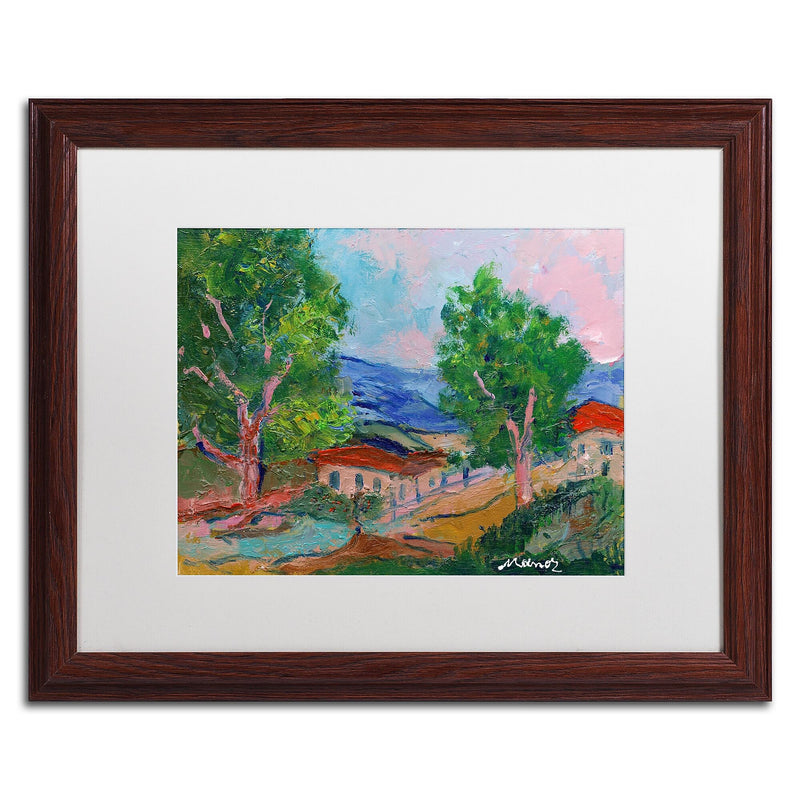 Trademark Fine Art ''Tree Valley'' by Manor Shadian 16" x 20" White Matted Wood Frame (MA0618-W1620MF)