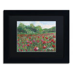 Trademark Fine Art ''Poppy Field Wood'' by Manor Shadian 11" x 14" Black Matted Black Frame (MA0620-B1114BMF)