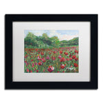 Trademark Fine Art ''Poppy Field Wood'' by Manor Shadian 11" x 14" White Matted Black Frame (MA0620-B1114MF)