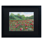 Trademark Fine Art ''Poppy Field Wood'' by Manor Shadian 16" x 20" Black Matted Black Frame (MA0620-B1620BMF)