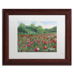 Trademark Fine Art ''Poppy Field Wood'' by Manor Shadian 11" x 14" White Matted Wood Frame (MA0620-W1114MF)