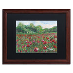 Trademark Fine Art ''Poppy Field Wood'' by Manor Shadian 16" x 20" Black Matted Wood Frame (MA0620-W1620BMF)
