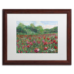 Trademark Fine Art ''Poppy Field Wood'' by Manor Shadian 16" x 20" White Matted Wood Frame (MA0620-W1620MF)