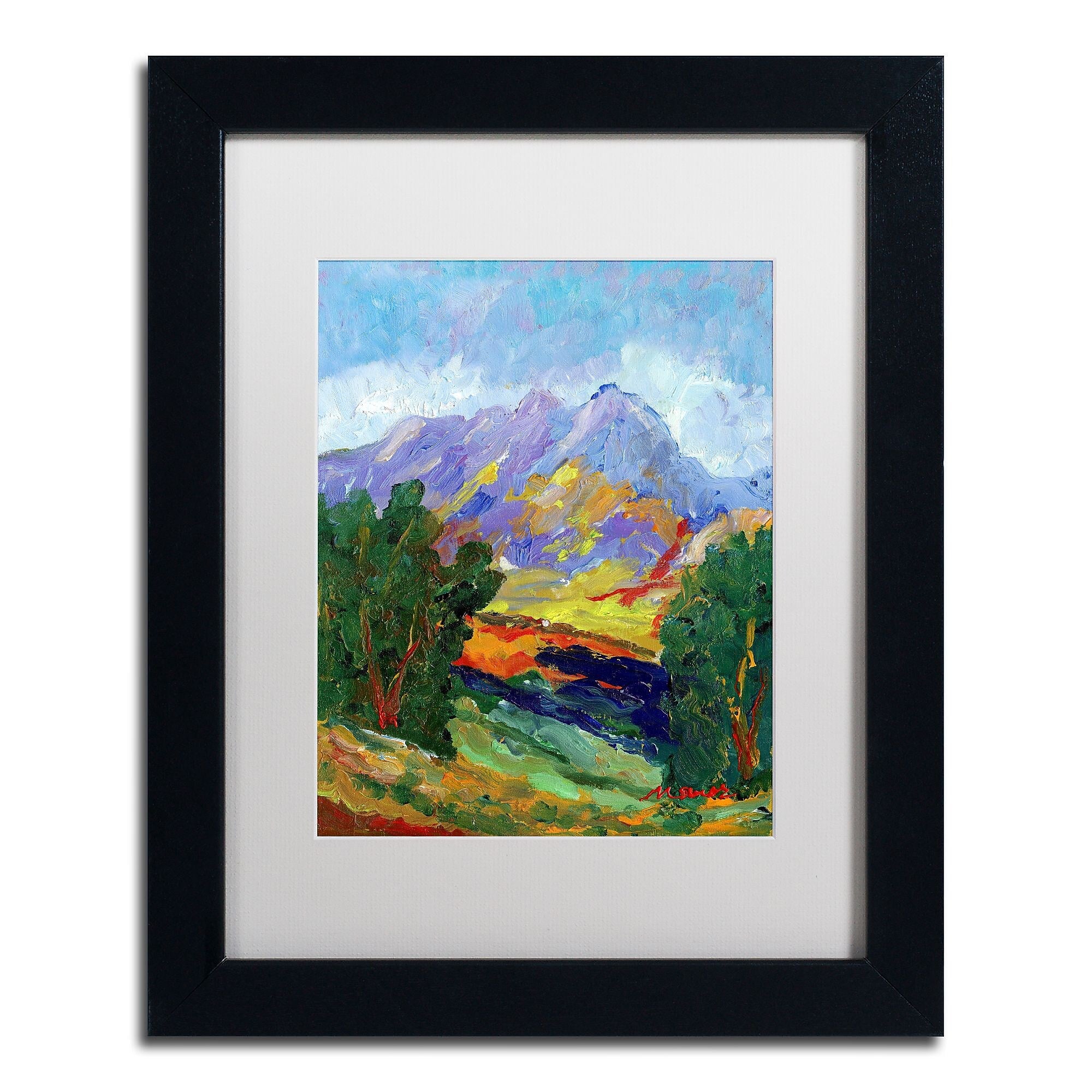 Trademark Fine Art ''Autumn Amber California North'' by Manor Shadian 11" x 14" White Matted Black Frame (MA0623-B1114MF)