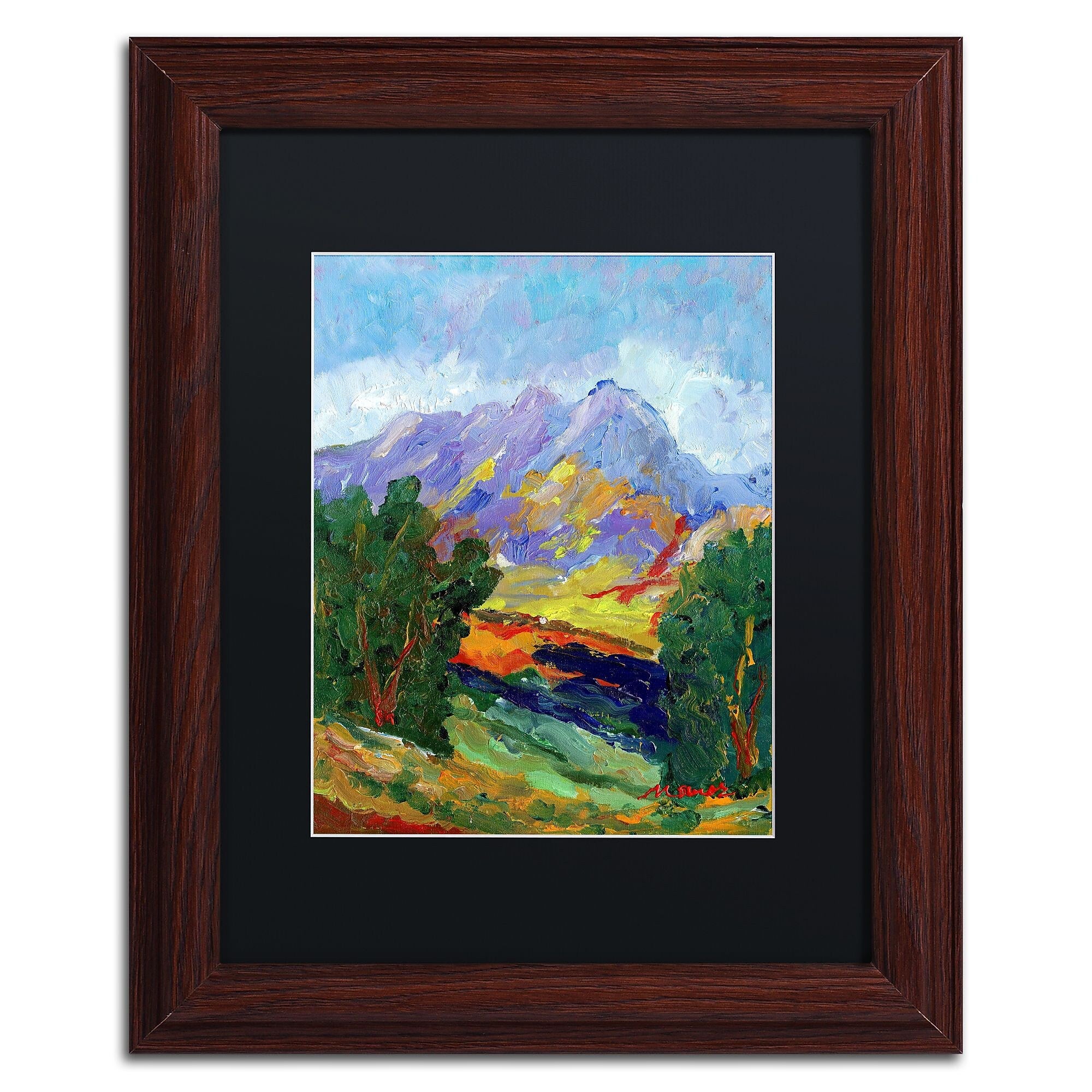 Trademark Fine Art ''Autumn Amber California North'' by Manor Shadian 11" x 14" Black Matted Wood Frame (MA0623-W1114BMF)