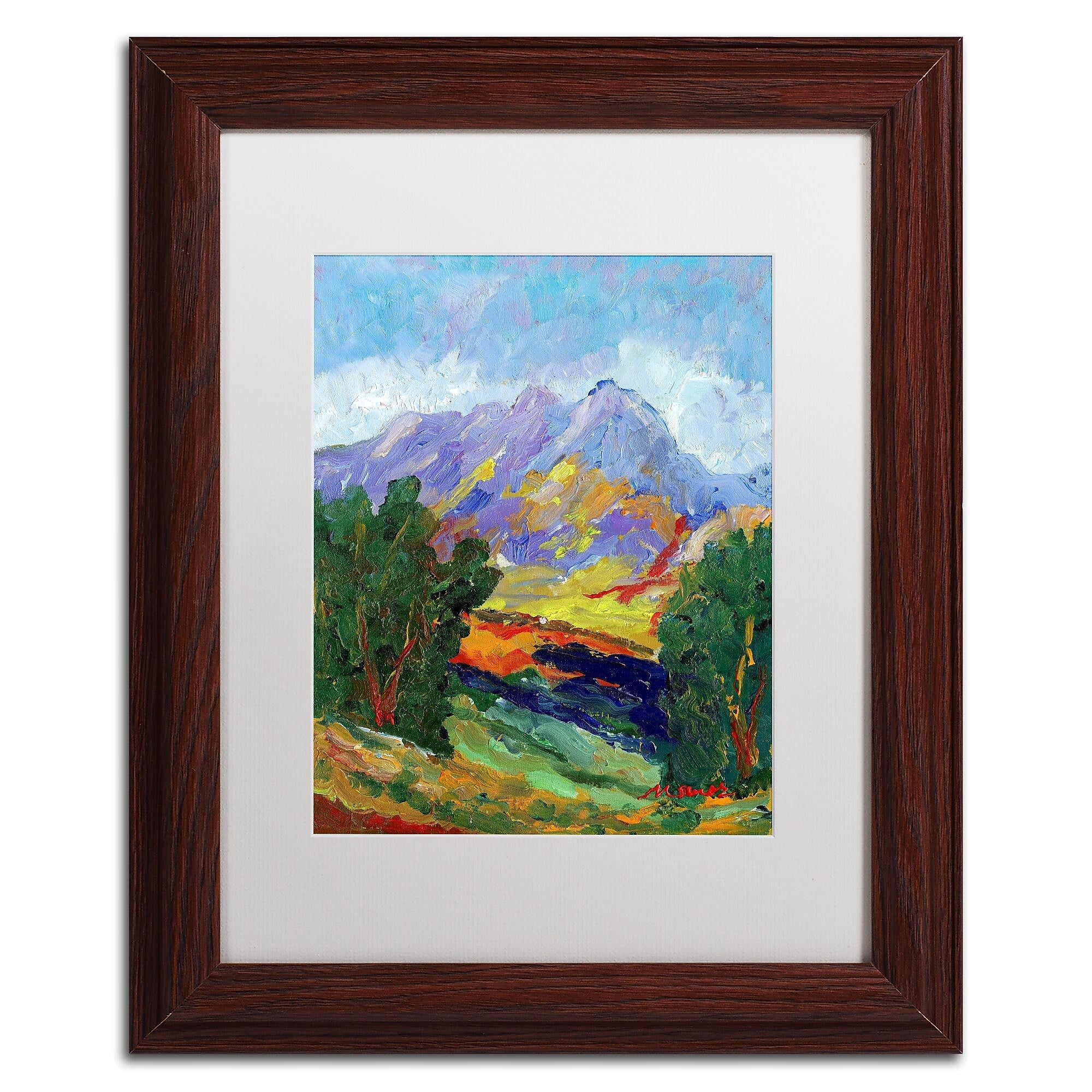 Trademark Fine Art ''Autumn Amber California North'' by Manor Shadian 11" x 14" White Matted Wood Frame (MA0623-W1114MF)