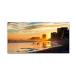 Trademark Fine Art ''Atlantic City Sunset'' by David Ayash 12" x 24" Canvas Art (MA0626-C1224GG)