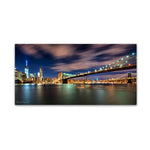 Trademark Fine Art ''Brooklyn Bridge and Downtown'' by David Ayash 12" x 24" Canvas Art (MA0628-C1224GG)