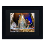 Trademark Fine Art ''Christmas in New York'' by David Ayash 11" x 14" Black Matted Black Frame (MA0630-B1114BMF)