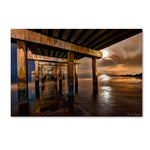 Trademark Fine Art ''Coney Island Pier by Moonlight'' by David Ayash 16" x 24" Canvas Art (MA0631-C1624GG)