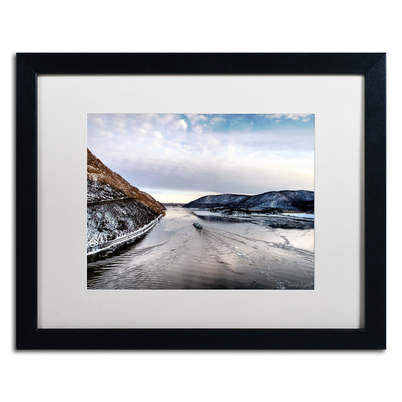 Trademark Fine Art ''Hudson Valley'' by David Ayash 16" x 20" White Matted Black Frame (MA0637-B1620MF)