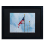 Trademark Fine Art ''Red White & Blue'' by David Ayash 16" x 20" Black Matted Black Frame (MA0640-B1620BMF)