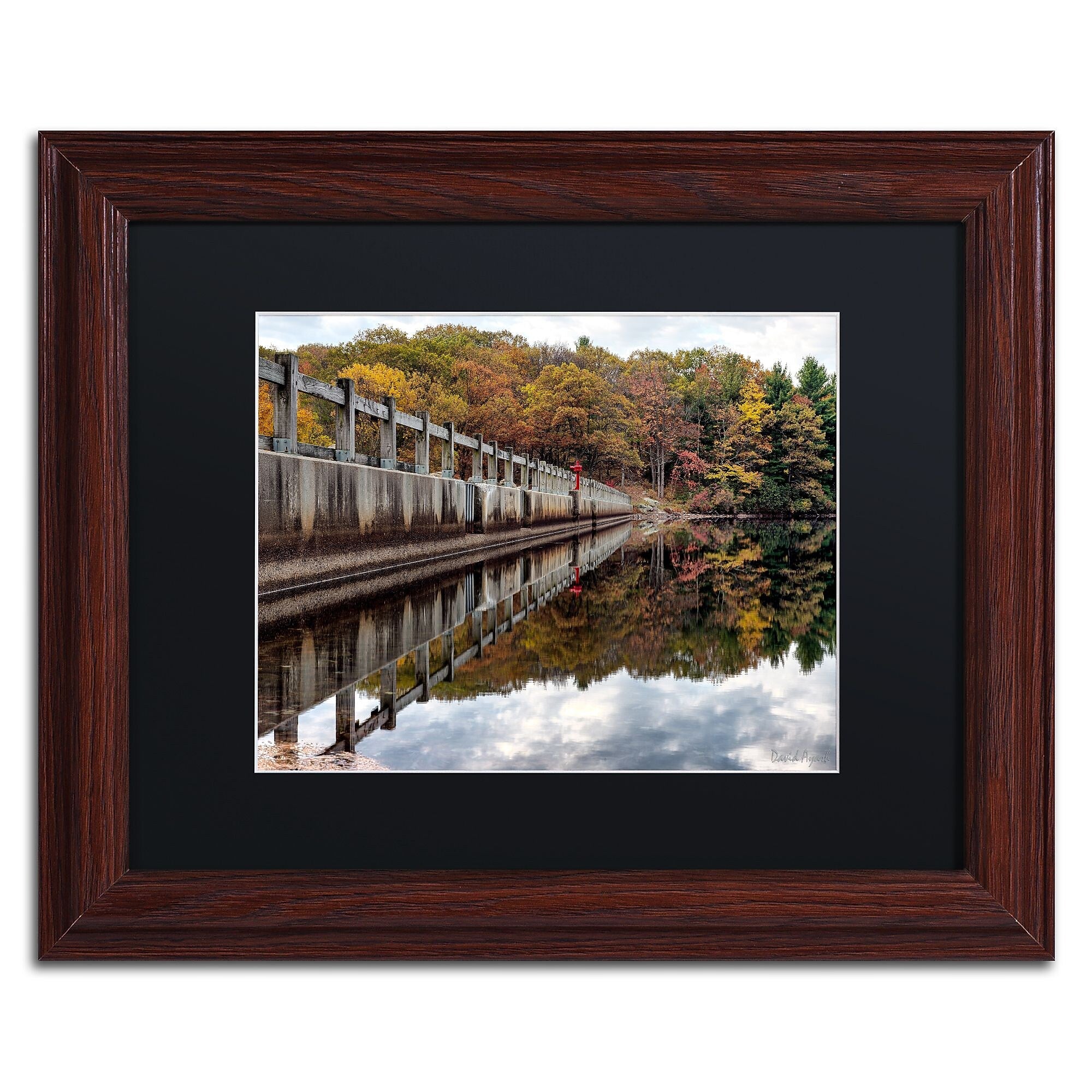 Trademark Fine Art ''New York in Fall'' by David Ayash 11" x 14" Black Matted Wood Frame (MA0644-W1114BMF)