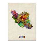 Trademark Fine Art ''Iran Watercolor Map'' by Michael Tompsett 35" x 47" Canvas Art (MT0507-C3547GG)