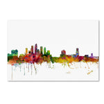 Trademark Fine Art ''Tampa Florida Skyline'' by Michael Tompsett 16" x 24" Canvas Art (MT0584-C1624GG)