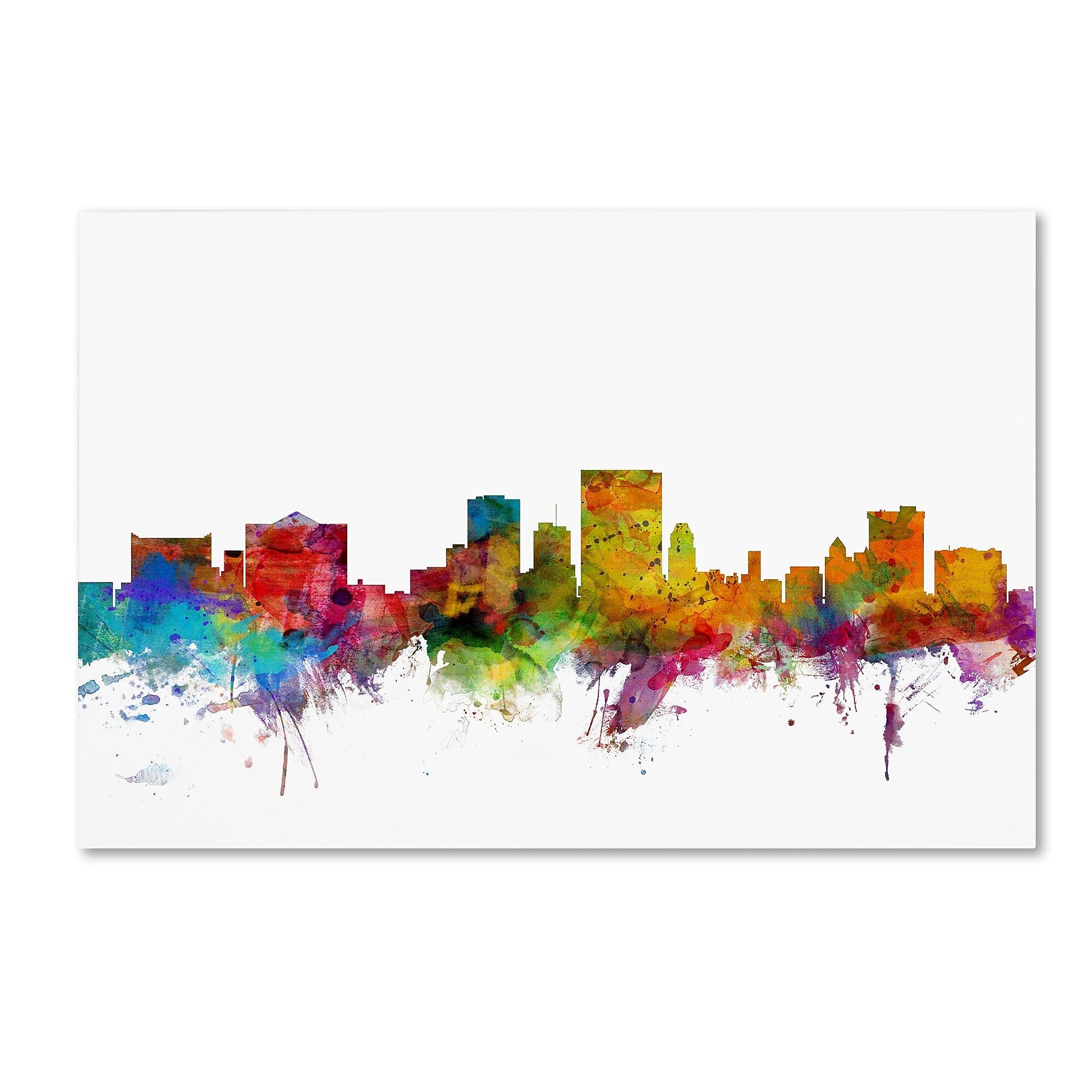 Trademark Fine Art ''El Paso Texas Skyline'' by Michael Tompsett 22" x 32" Canvas Art (MT0598-C2232GG)