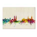 Trademark Fine Art ''Zurich Switzerland Skyline'' by Michael Tompsett 16" x 24" Canvas Art (MT0604-C1624GG)