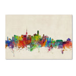 Trademark Fine Art ''Beijing China Skyline'' by Michael Tompsett 22" x 32" Canvas Art (MT0608-C2232GG)