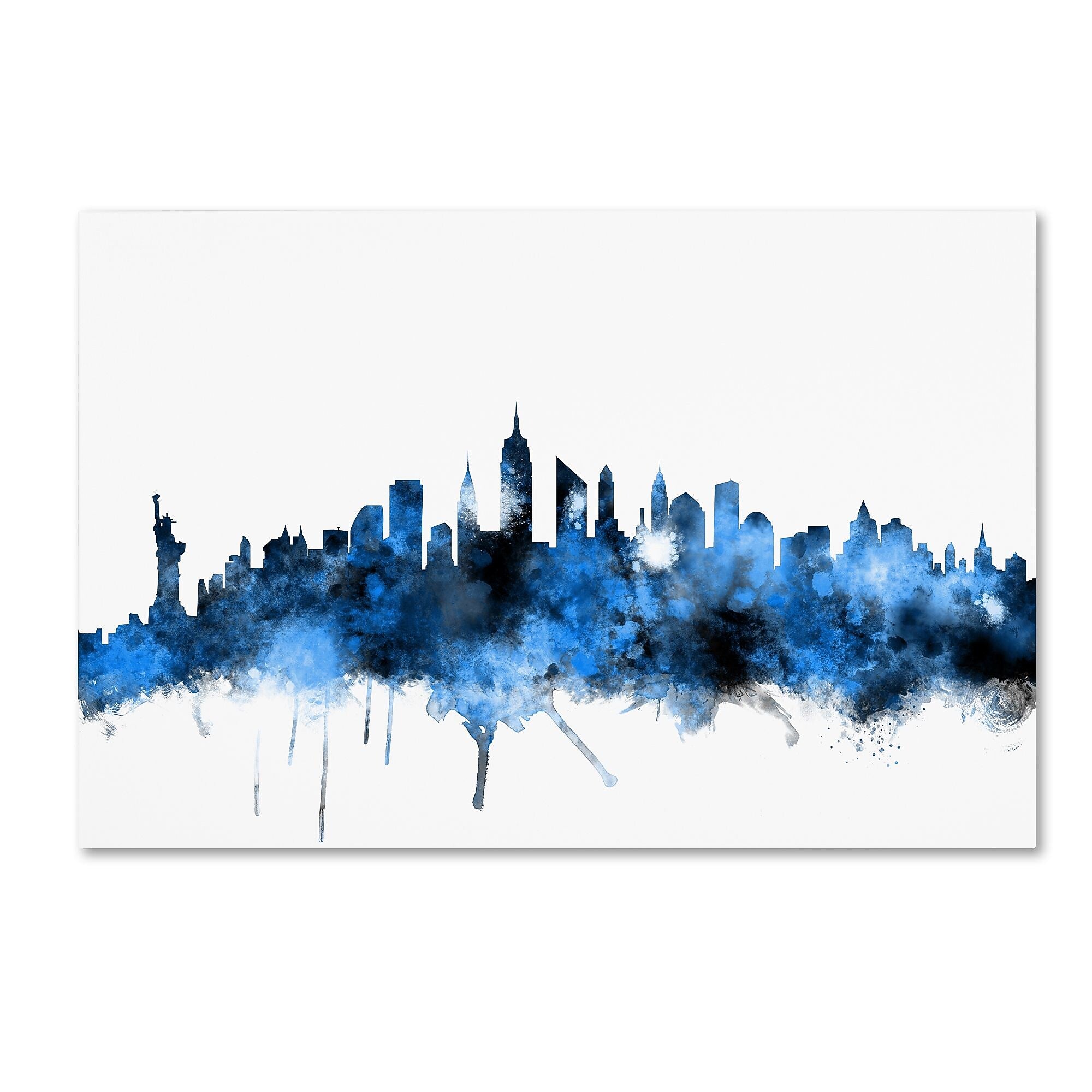 Trademark Fine Art ''New York Skyline II'' by Michael Tompsett 22" x 32" Canvas Art (MT0620-C2232GG)