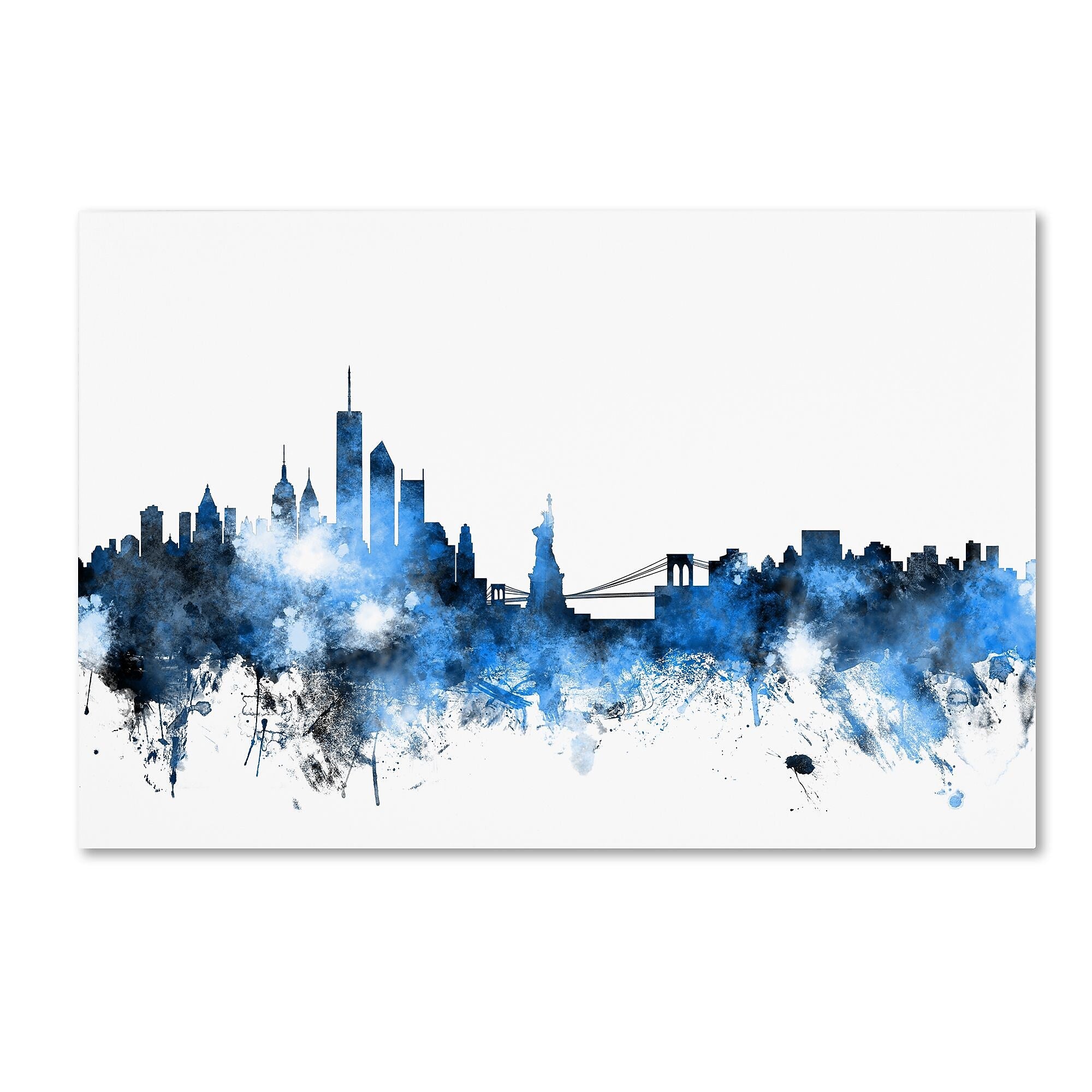 Trademark Fine Art ''New York Skyline III'' by Michael Tompsett 22" x 32" Canvas Art (MT0625-C2232GG)