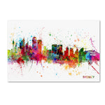 Trademark Fine Art ''Sydney Australia Skyline II'' by Michael Tompsett 16" x 24" Canvas Art (MT0631-C1624GG)