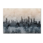 Trademark Fine Art ''Chicago Illinois Skyline V'' by Michael Tompsett 12" x 19" Canvas Art (MT0639-C1219GG)