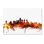Trademark Fine Art ''Philadelphia Pennsylvania Skyline III'' by Michael Tompsett 12" x 19" Canvas Art (MT0644-C1219GG)