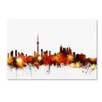 Trademark Fine Art ''Toronto Canada Skyline III'' by Michael Tompsett 12" x 19" Canvas Art (MT0646-C1219GG)