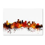 Trademark Fine Art ''Boston Massachusetts Skyline II'' by Michael Tompsett 16" x 24" Canvas Art (MT0651-C1624GG)